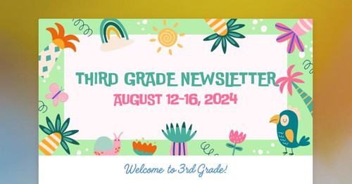 Third Grade Weekly Update