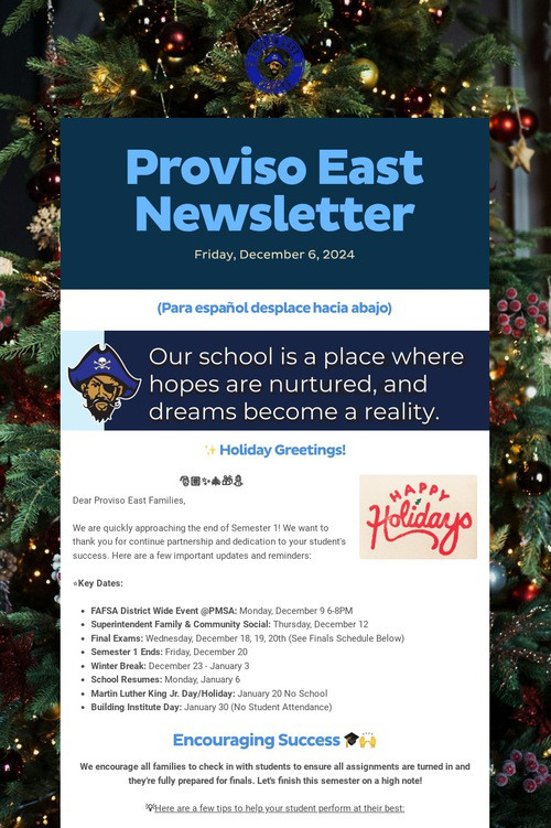Proviso East Newsletter