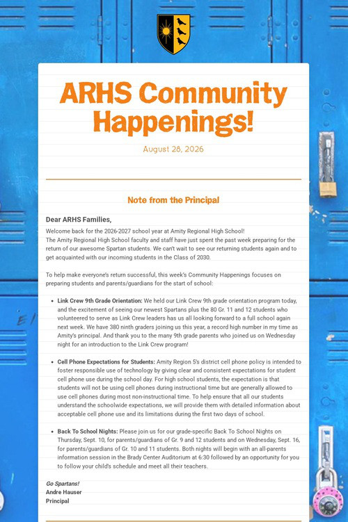 ARHS Community Happenings!