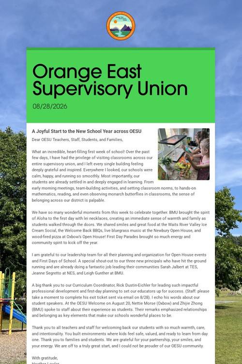 Orange East Supervisory Union