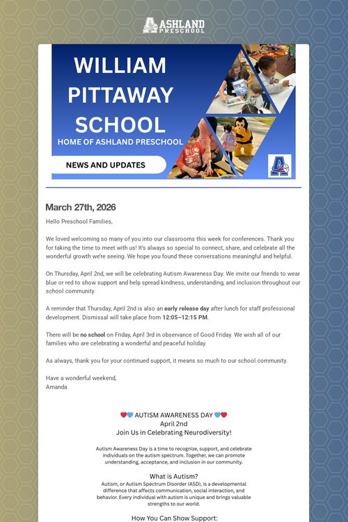 Ashland Preschool Update