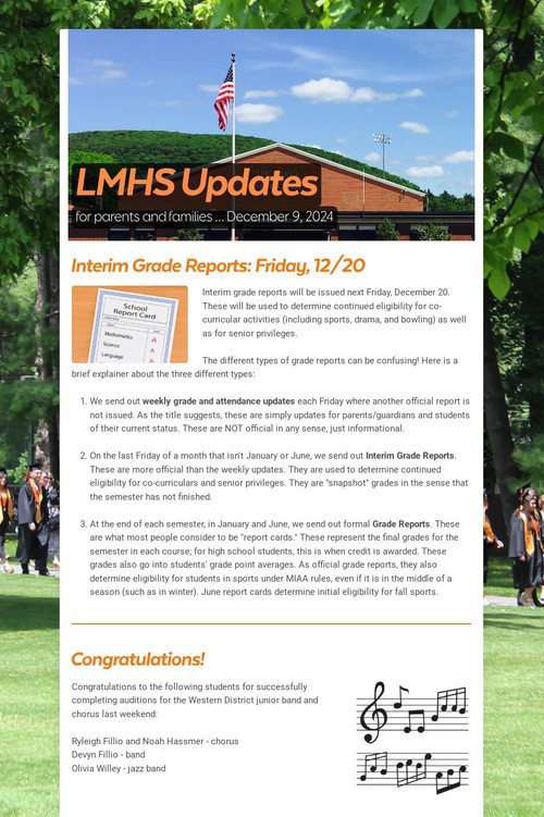 LMHS Updates