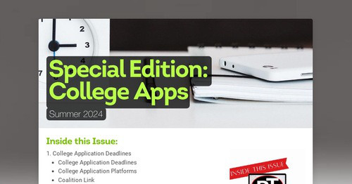 Special Edition: College Apps