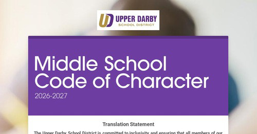 Middle School Code of Character