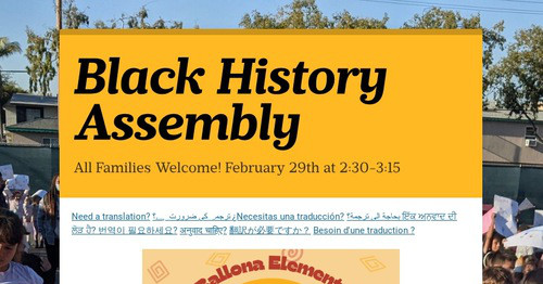 Black History Assembly