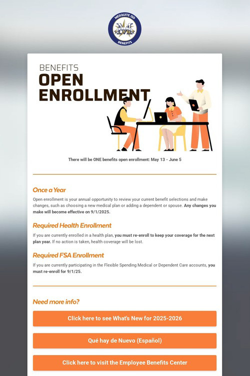 Benefits open enrollment