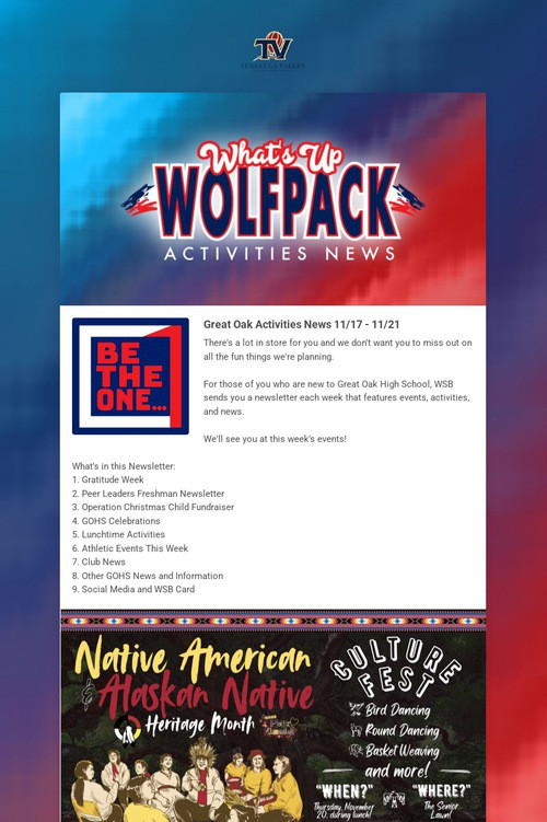 What's Up Wolfpack 11/17 - 11/21