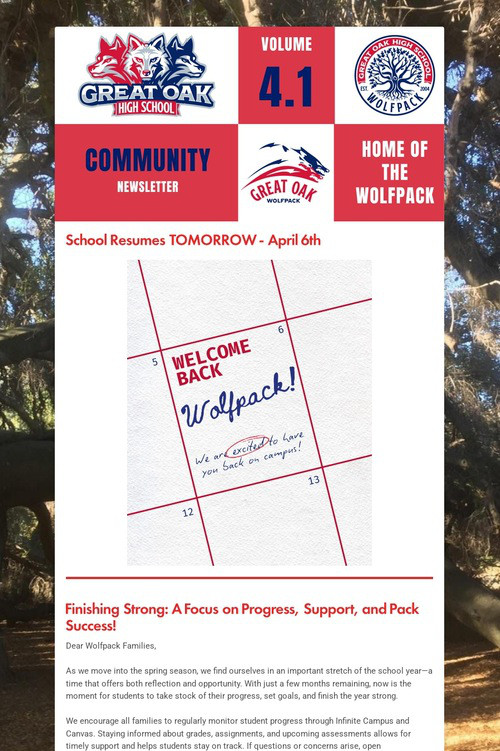 Great Oak - Newsletter Volume 4.1