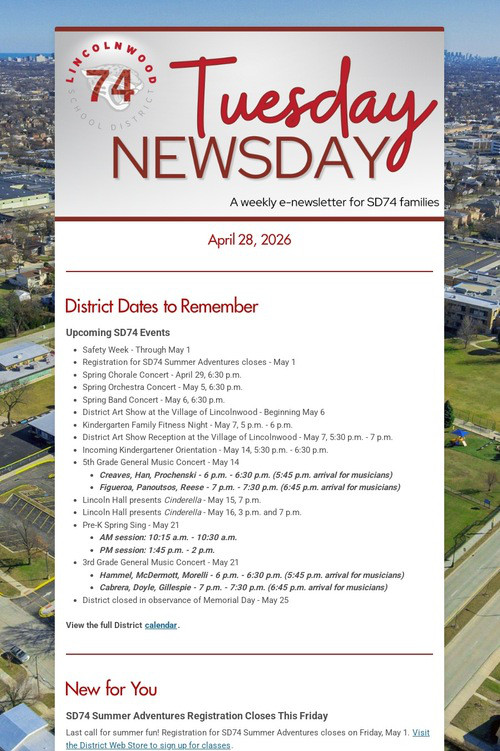 Tuesday Newsday