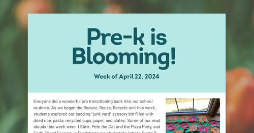 Pre-k is Blooming!