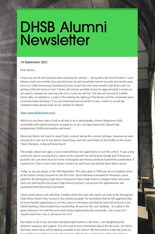 DHSB Alumni Newsletter