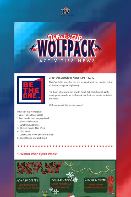 What's Up Wolfpack 12/8 - 12/12