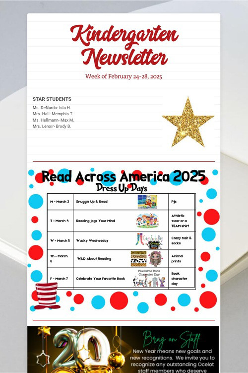 Kindergarten Newsletter
