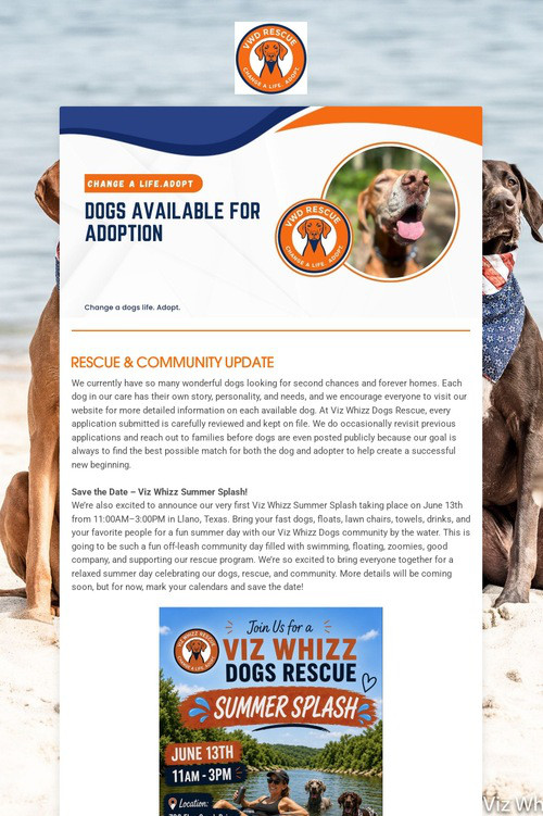 Change a dog's Life.