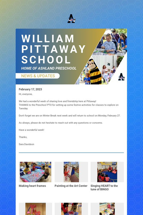 Ashland Preschool Weekly Update