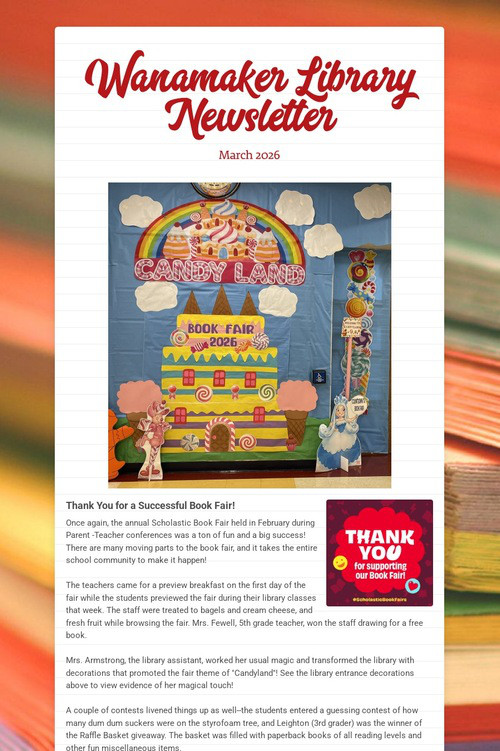 Wanamaker Library Newsletter