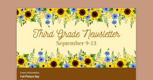 Third Grade Weekly Update