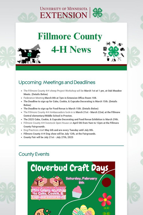 Fillmore County 4-H News