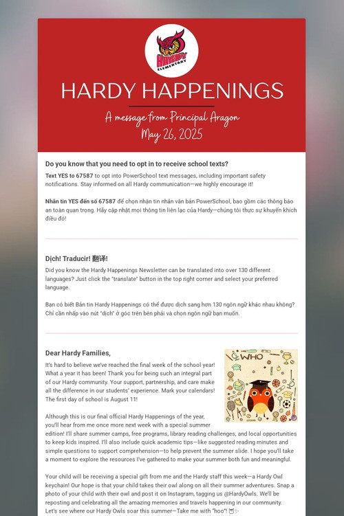 Hardy Happenings