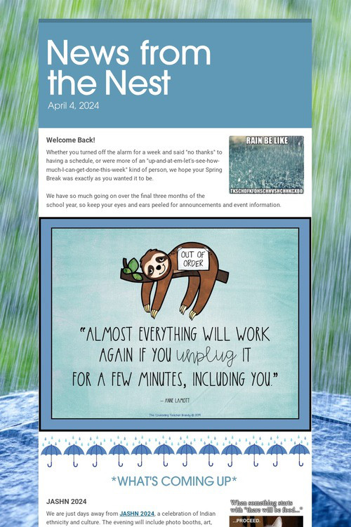 News from the Nest