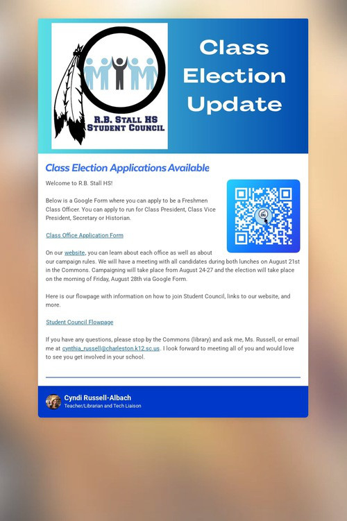 Class Election Update