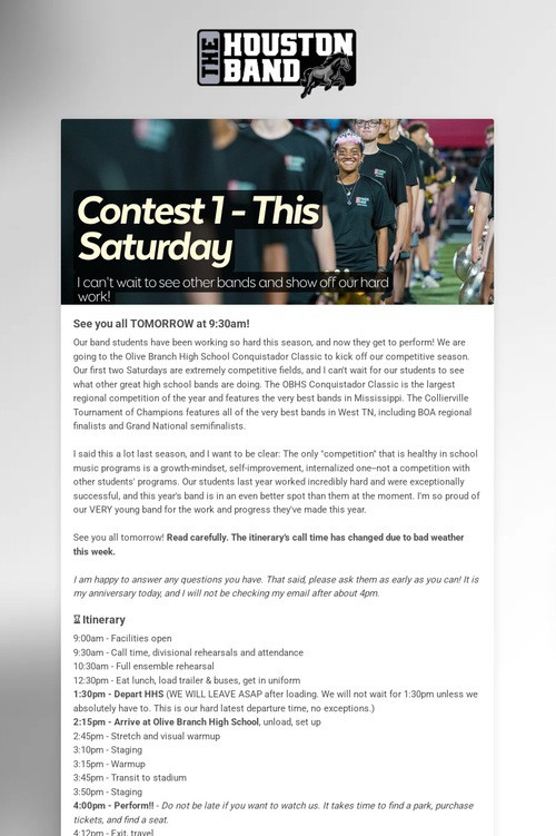 Contest 1 - This Saturday