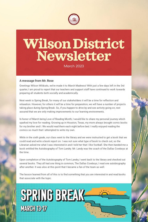 Wilson District Newsletter