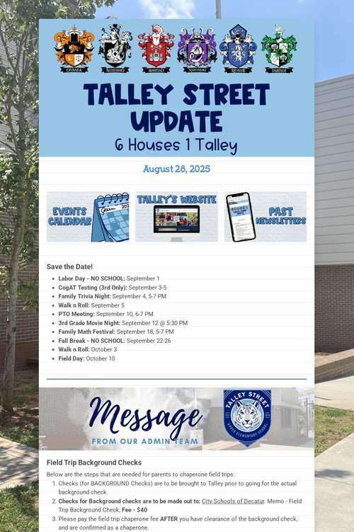 Talley Street Update