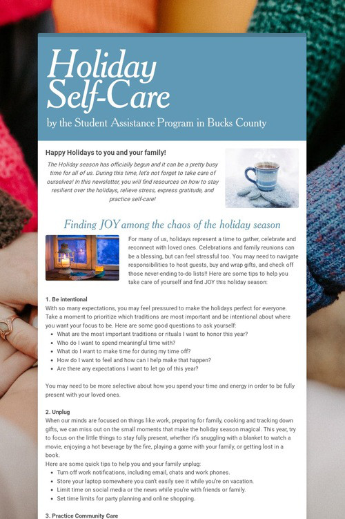 Holiday Self-Care