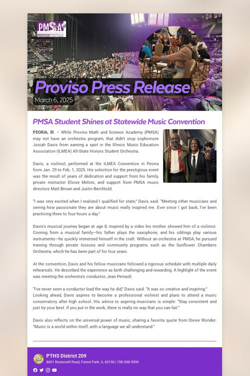 Proviso Press Release