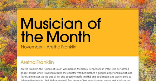 Musician of the Month