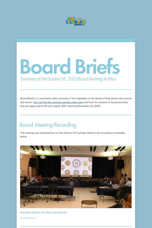 Board Briefs
