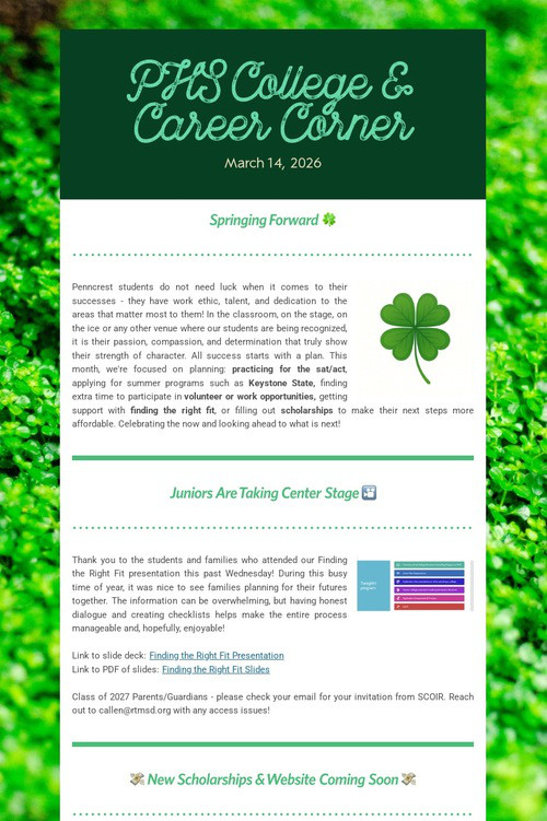 PHS College & Career Corner