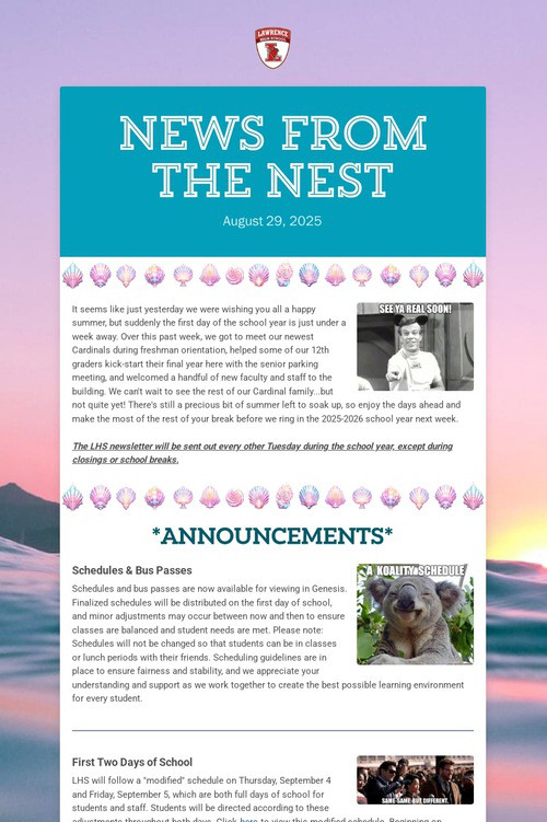 News from the Nest
