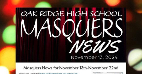 Masquers News