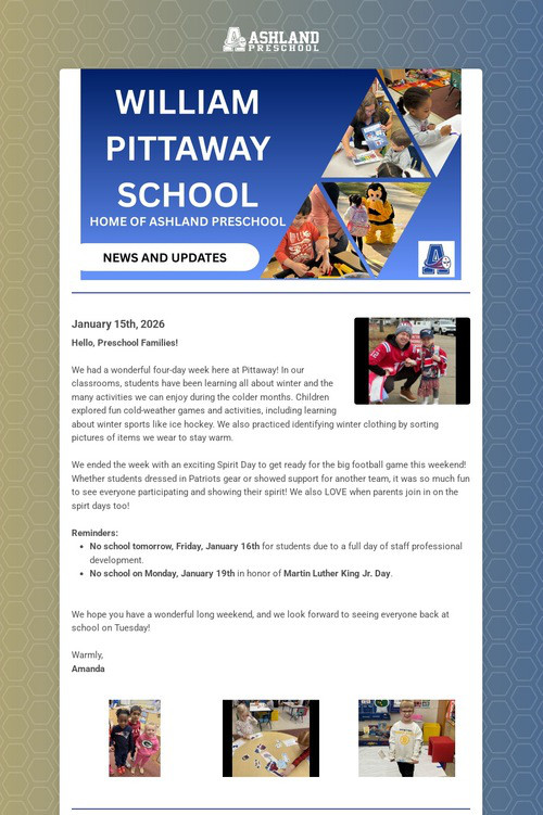 Ashland Preschool Update