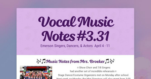 Vocal Music Notes #3.31