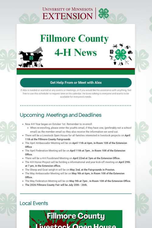 Fillmore County 4-H News