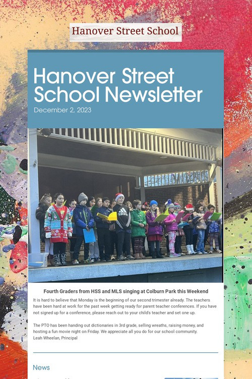 Hanover Street School Newsletter