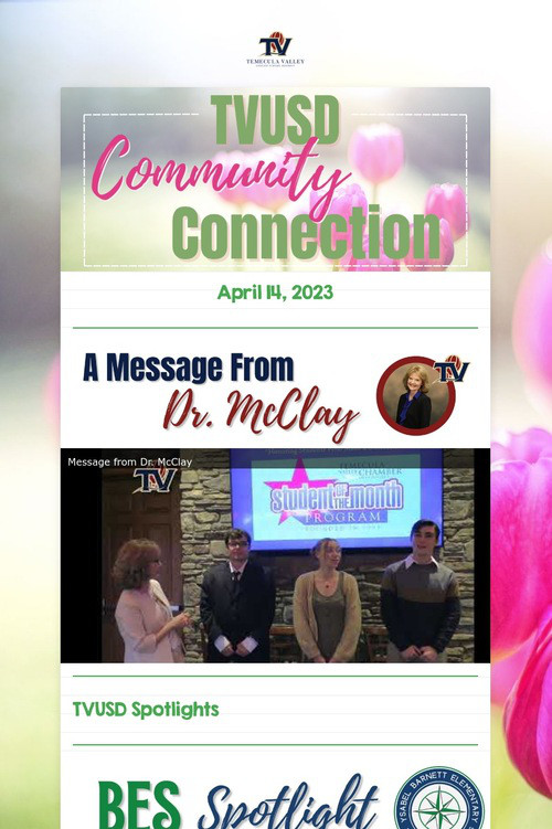 TVUSD COMMUNITY CONNECTION