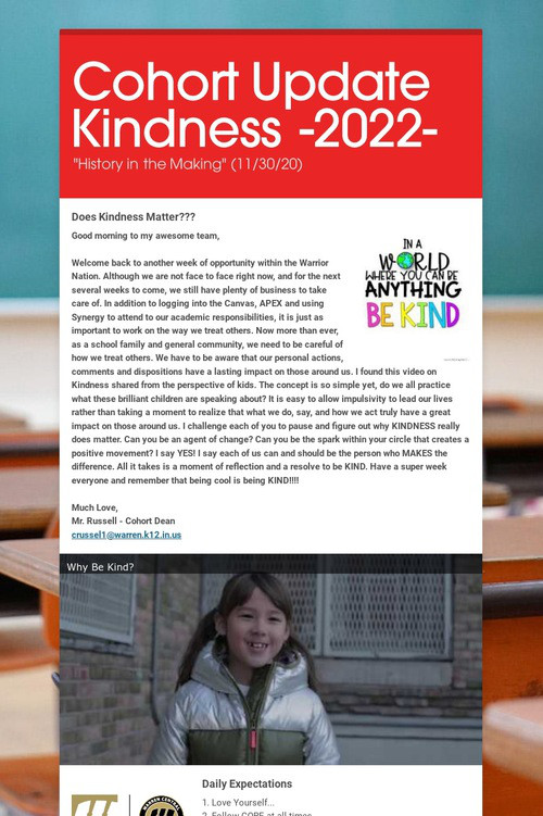 Cohort Update Kindness -2022-