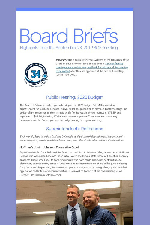 Board Briefs