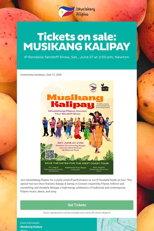 Tickets on sale: MUSIKANG KALIPAY