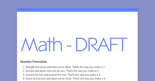 Math - DRAFT | Smore Newsletters for Education