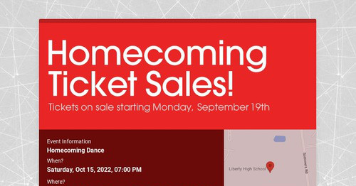Homecoming Ticket Sales!