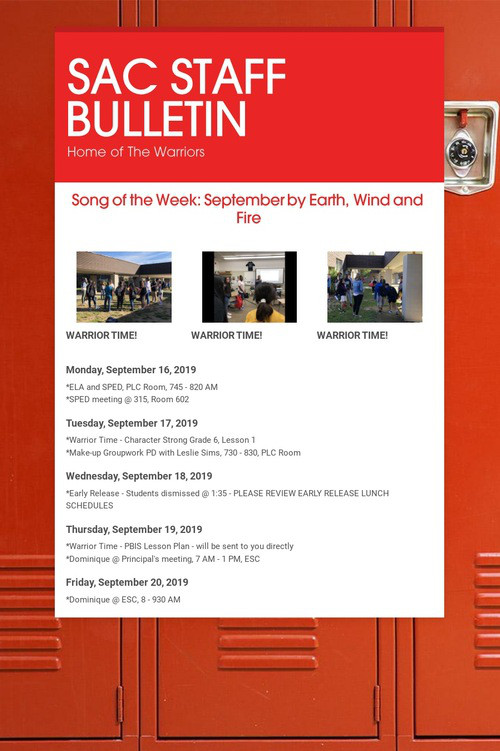 SAC STAFF BULLETIN