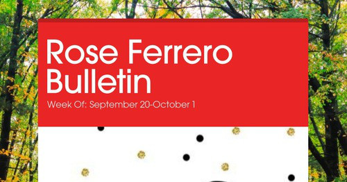 Rose Ferrero Bulletin