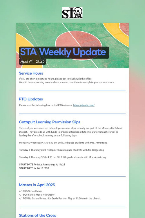 STA Weekly Update
