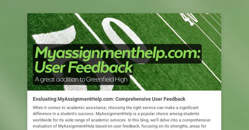 Myassignmenthelp.com: User Feedback