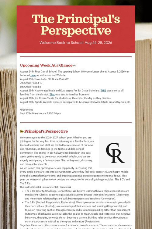 The Principal's Perspective